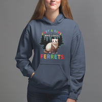 Just A Girl Who Loves Ferrets Cute Hoodie - Wonder Print Shop