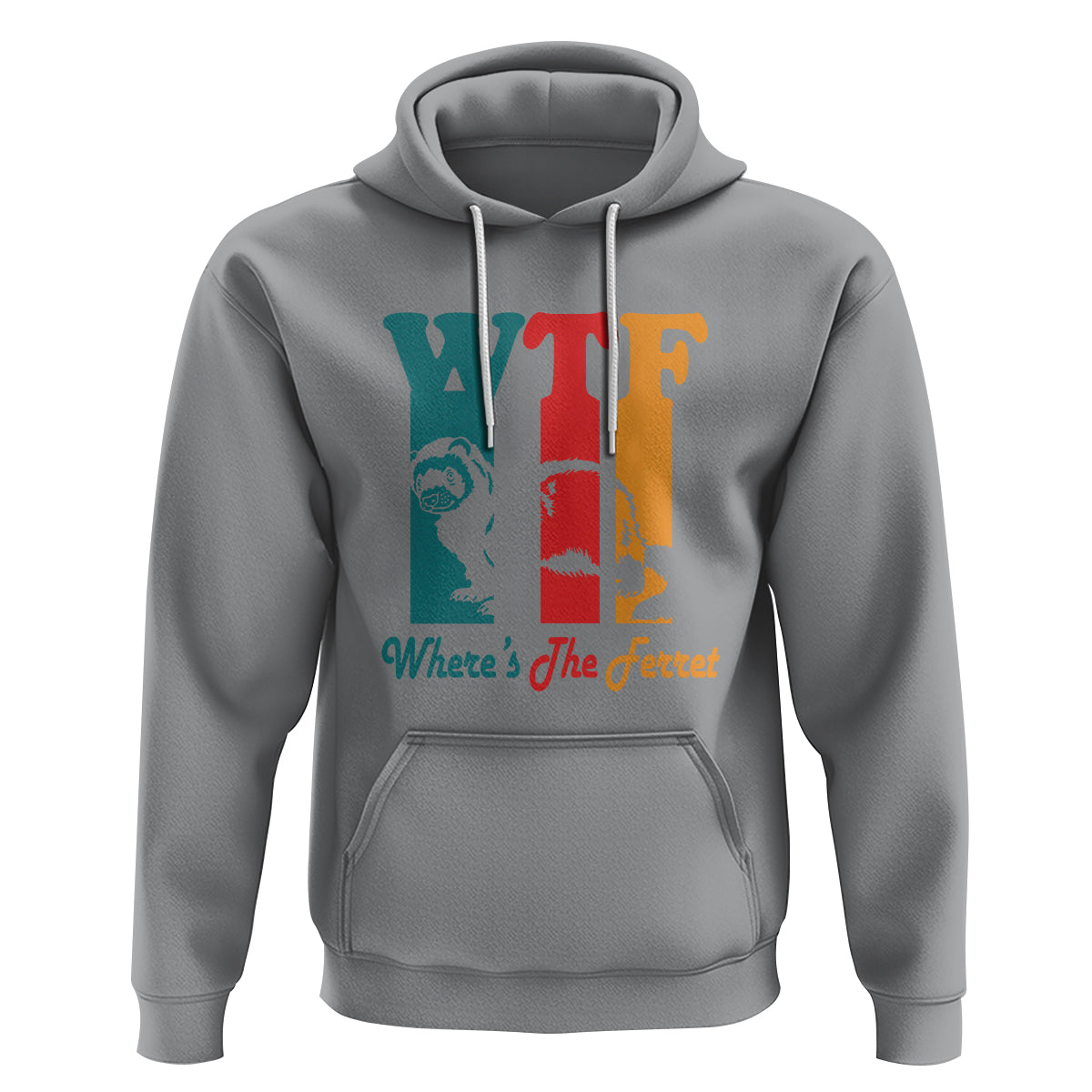 WTF Where's The Ferret Funny Hoodie - Wonder Print Shop