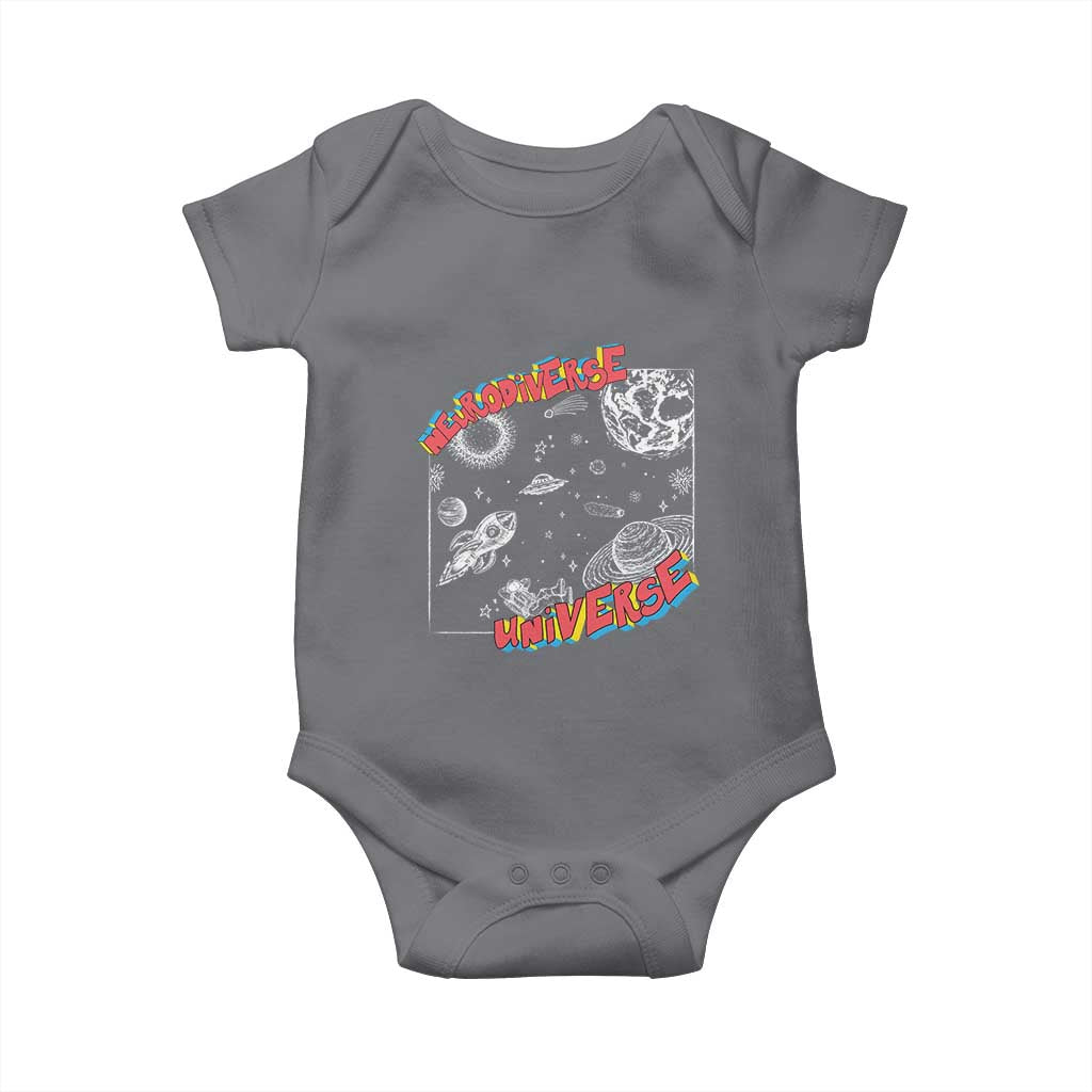 Funny Neurodiversity Baby Onesie Neurodiverse Brain Universe Autism ADHD