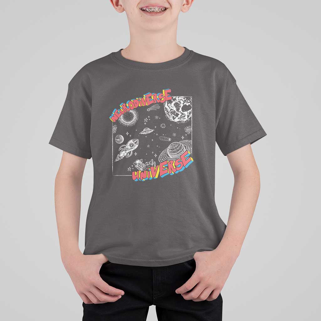 Funny Neurodiversity T Shirt For Kid Neurodiverse Brain Universe Autism ADHD - Wonder Print Shop