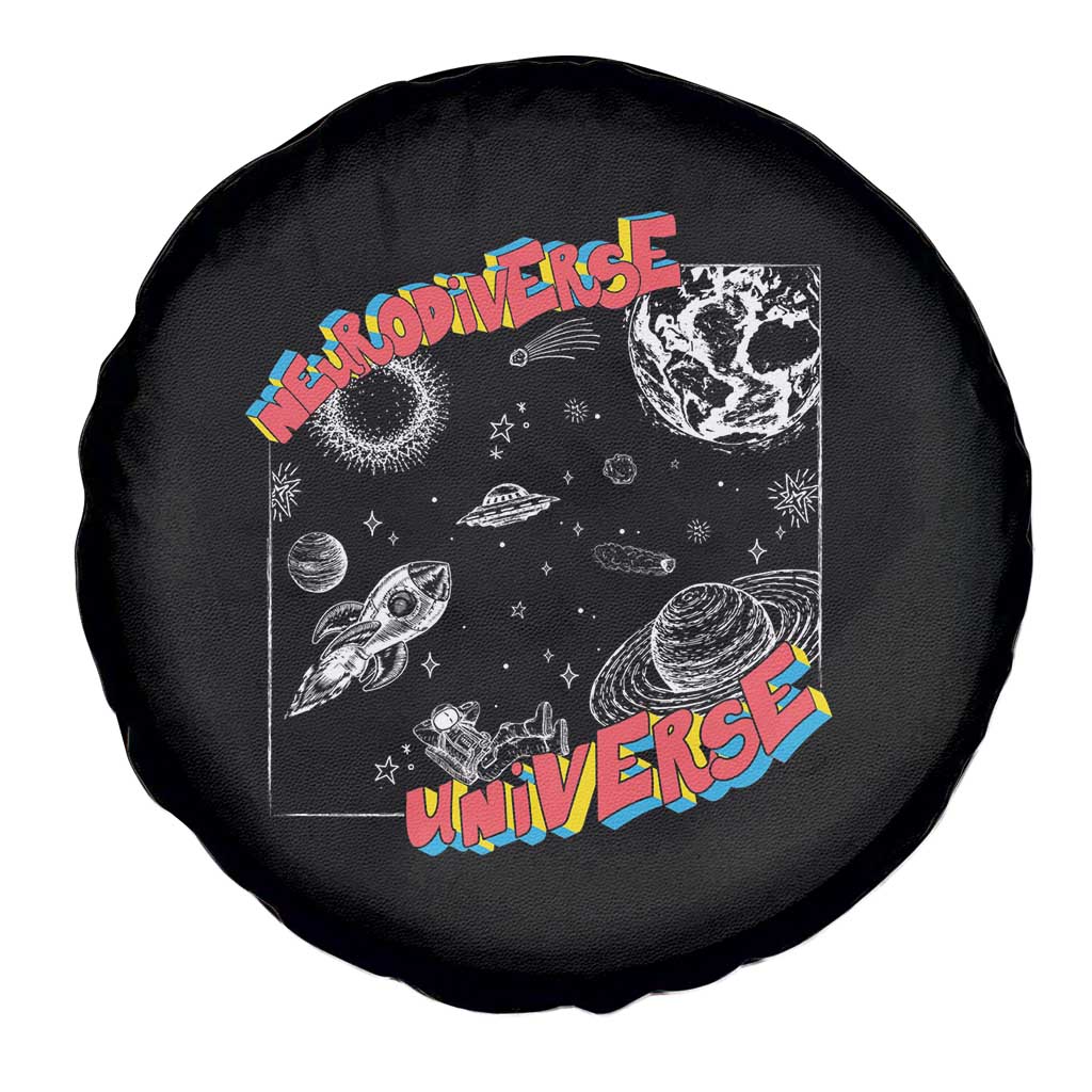 Funny Neurodiversity Spare Tire Cover Neurodiverse Brain Universe Autism ADHD