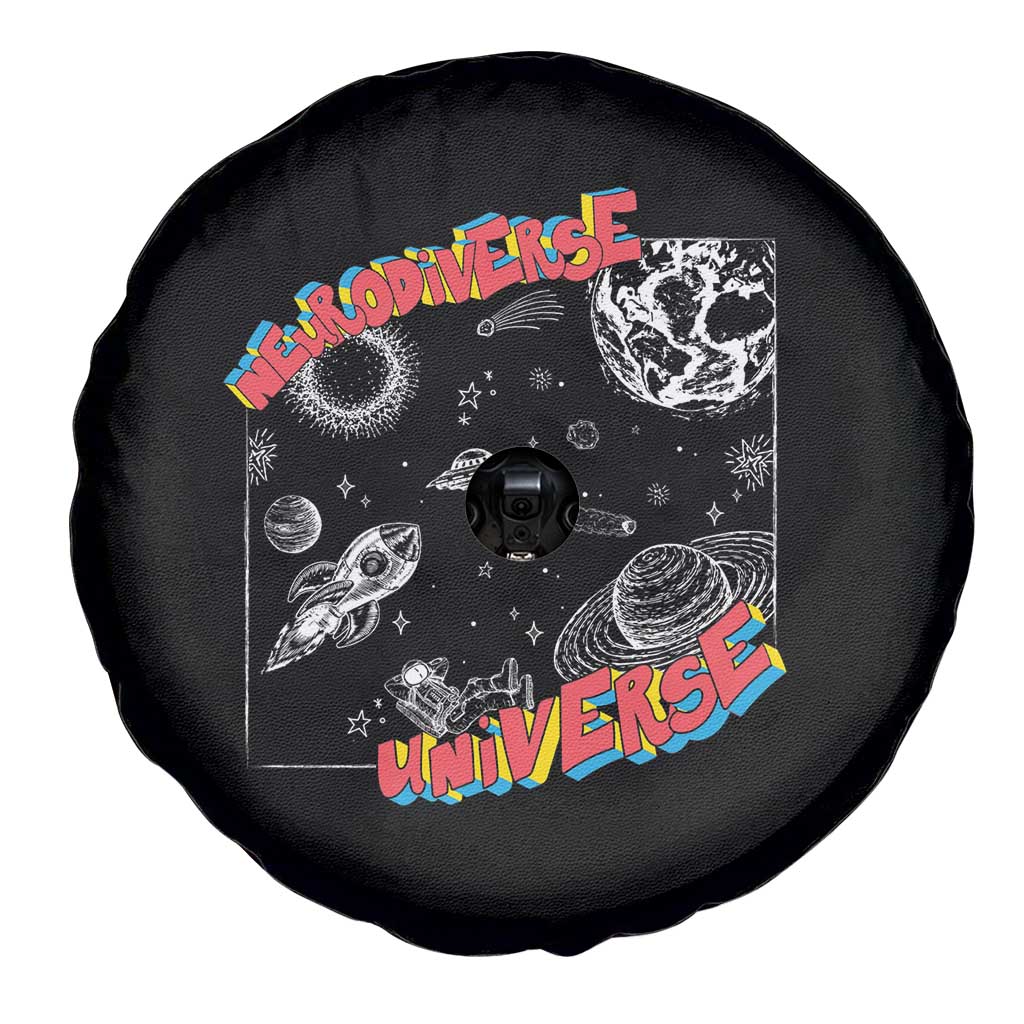 Funny Neurodiversity Spare Tire Cover Neurodiverse Brain Universe Autism ADHD