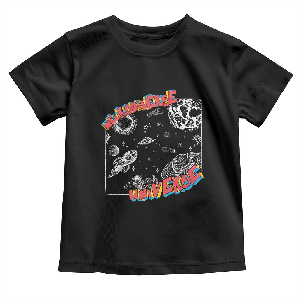 Funny Neurodiversity Toddler T Shirt Neurodiverse Brain Universe Autism ADHD