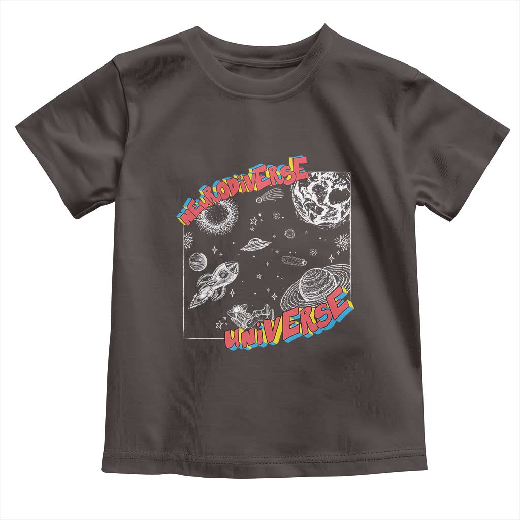 Funny Neurodiversity Toddler T Shirt Neurodiverse Brain Universe Autism ADHD