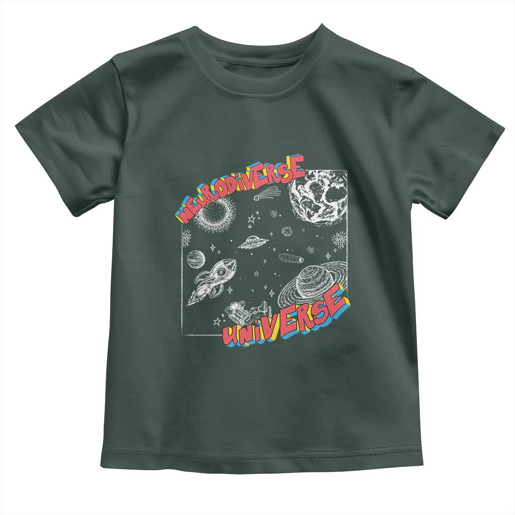 Funny Neurodiversity Toddler T Shirt Neurodiverse Brain Universe Autism ADHD