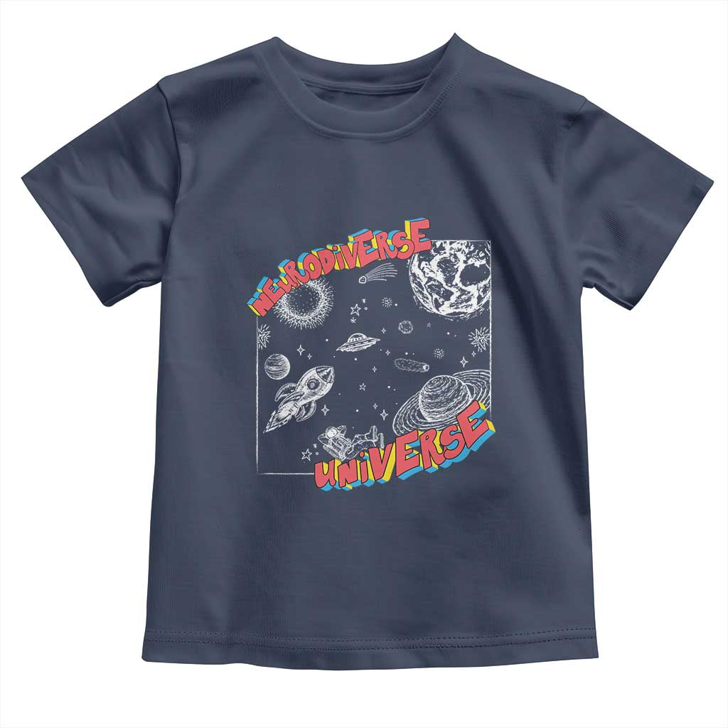 Funny Neurodiversity Toddler T Shirt Neurodiverse Brain Universe Autism ADHD
