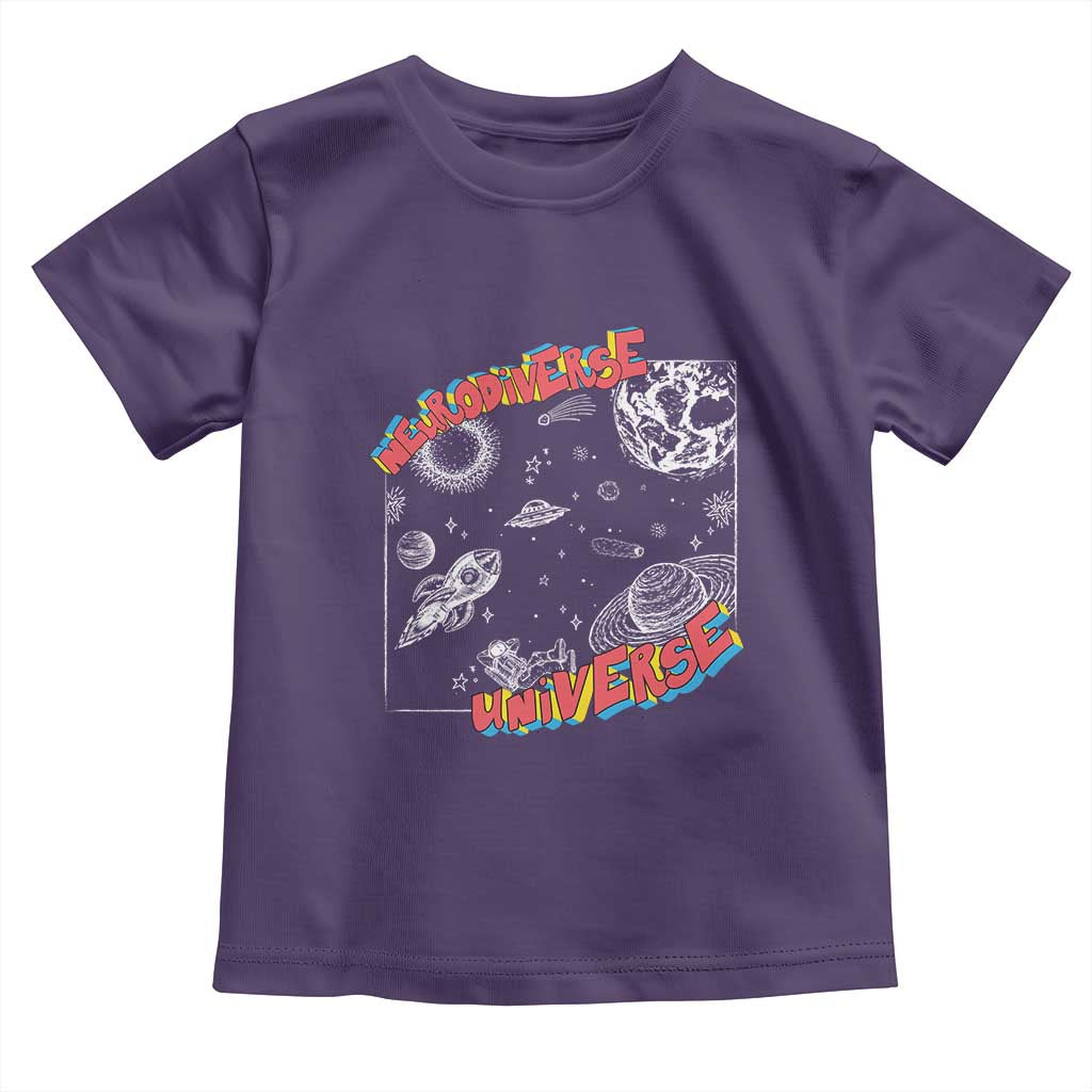 Funny Neurodiversity Toddler T Shirt Neurodiverse Brain Universe Autism ADHD