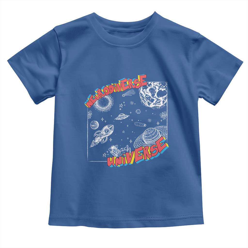 Funny Neurodiversity Toddler T Shirt Neurodiverse Brain Universe Autism ADHD
