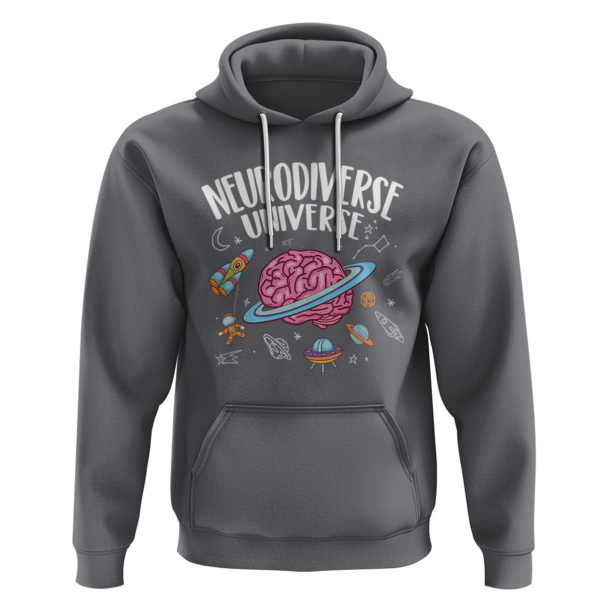 Neurodiversity Hoodie Neurodiverse Funny Brain Universe Autism ADHD ASD - Wonder Print Shop