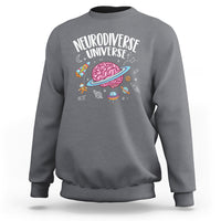 Neurodiversity Sweatshirt Neurodiverse Funny Brain Universe Autism ADHD ASD - Wonder Print Shop