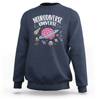 Neurodiversity Sweatshirt Neurodiverse Funny Brain Universe Autism ADHD ASD - Wonder Print Shop