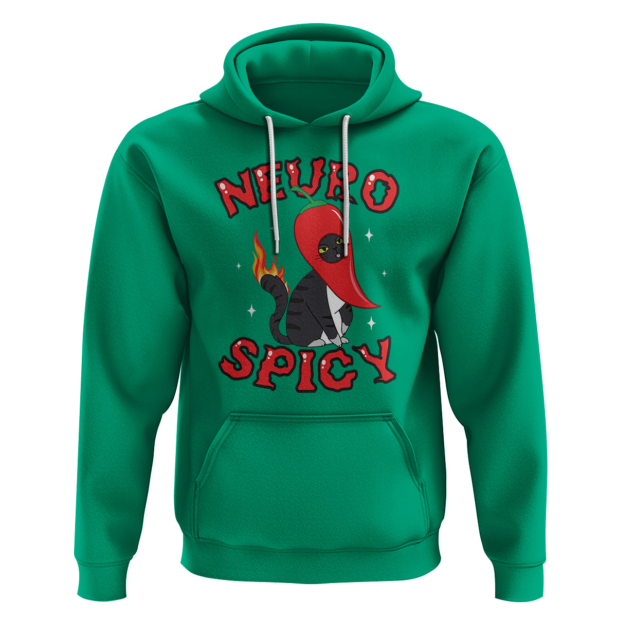 Neurodiversity Hoodie Neuro Spicy Funny Cat Lover Autism ADHD ASD - Wonder Print Shop