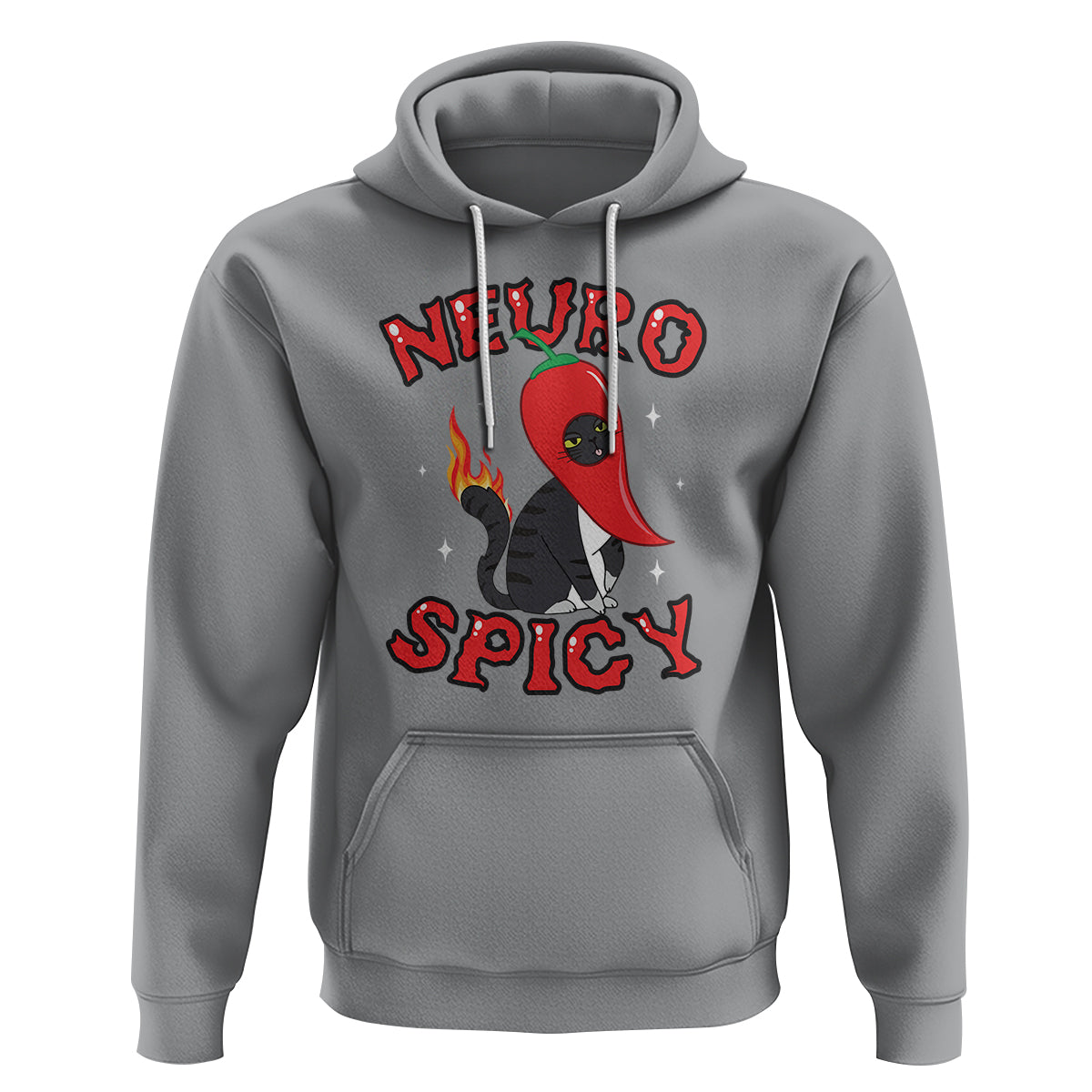 Neurodiversity Hoodie Neuro Spicy Funny Cat Lover Autism ADHD ASD - Wonder Print Shop