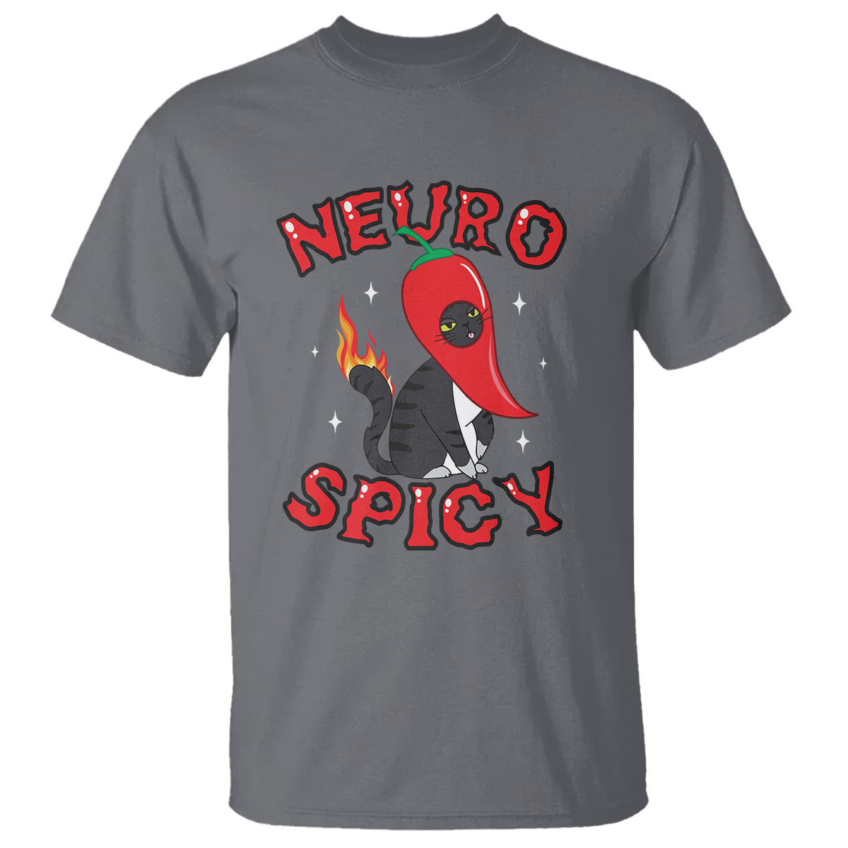 Neurodiversity T Shirt Neuro Spicy Funny Cat Lover Autism ADHD ASD - Wonder Print Shop