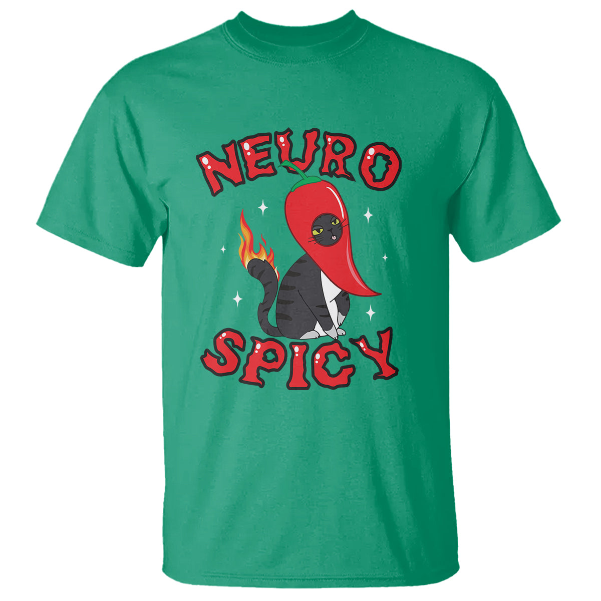 Neurodiversity T Shirt Neuro Spicy Funny Cat Lover Autism ADHD ASD - Wonder Print Shop