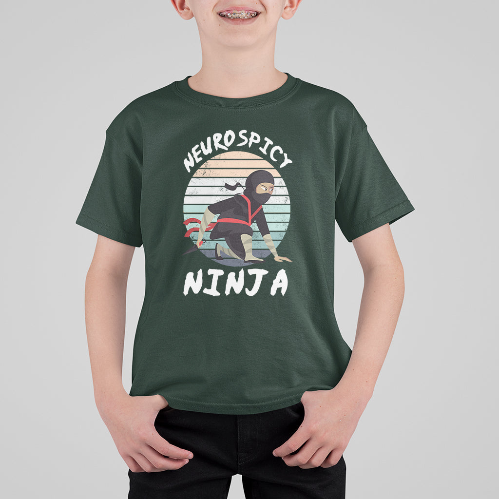 Neurodiversity T Shirt For Kid Neurospicy Ninja Autism ADHD ASD - Wonder Print Shop