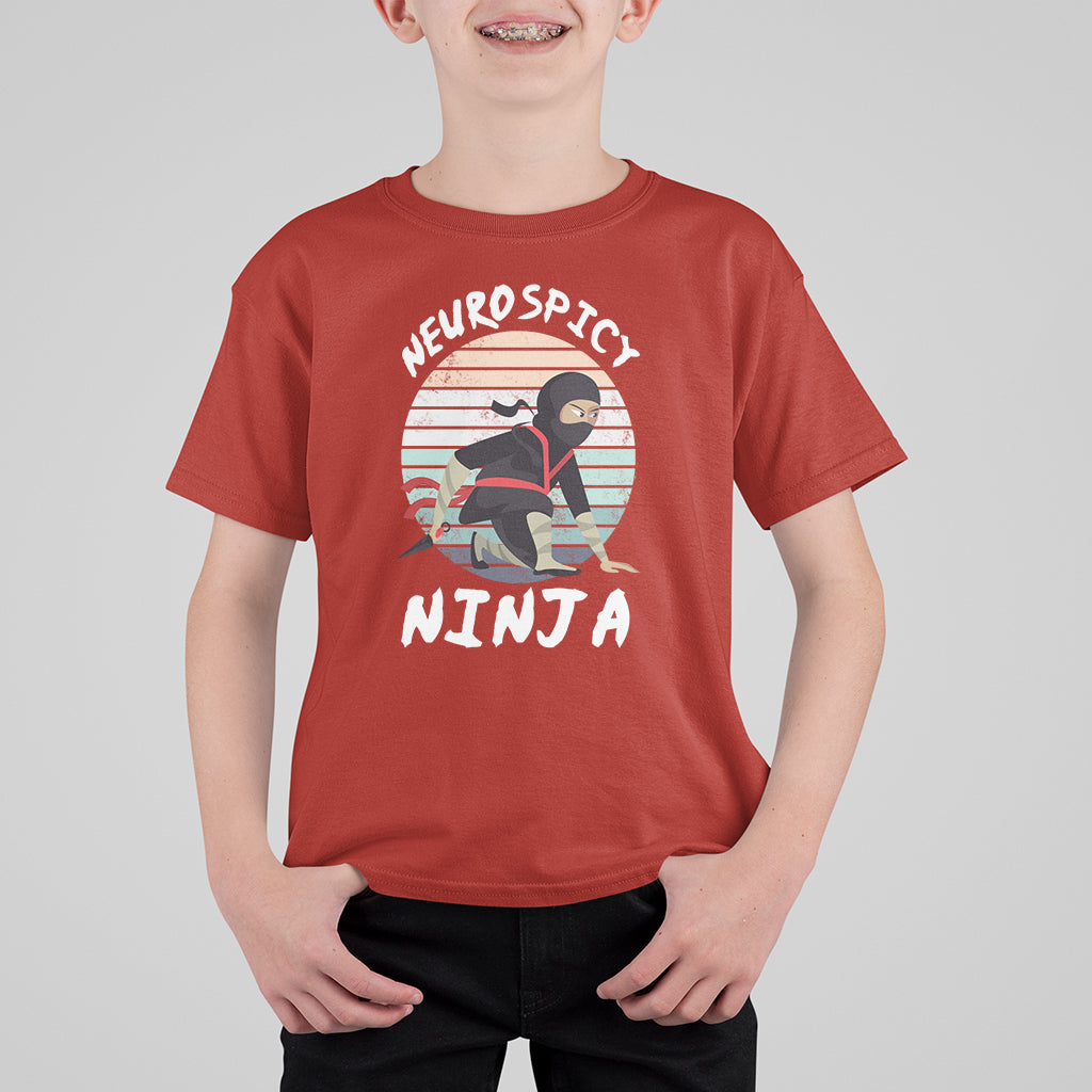 Neurodiversity T Shirt For Kid Neurospicy Ninja Autism ADHD ASD - Wonder Print Shop