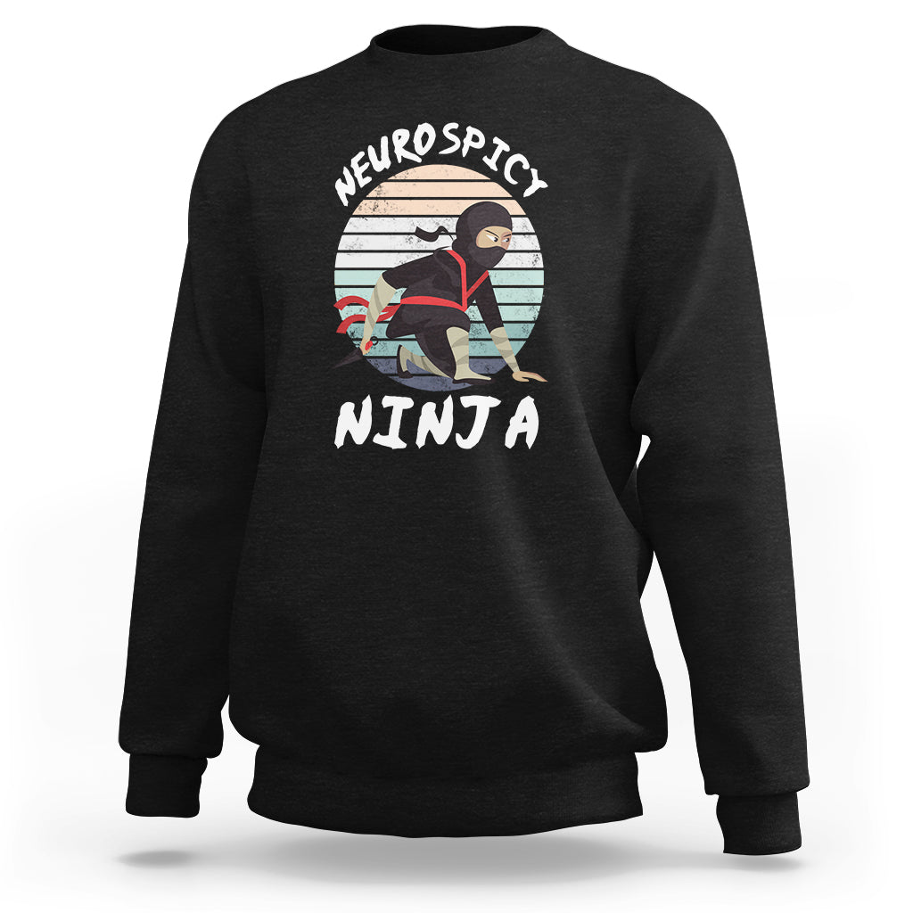 Neurodiversity Sweatshirt Neurospicy Ninja Autism ADHD ASD - Wonder Print Shop