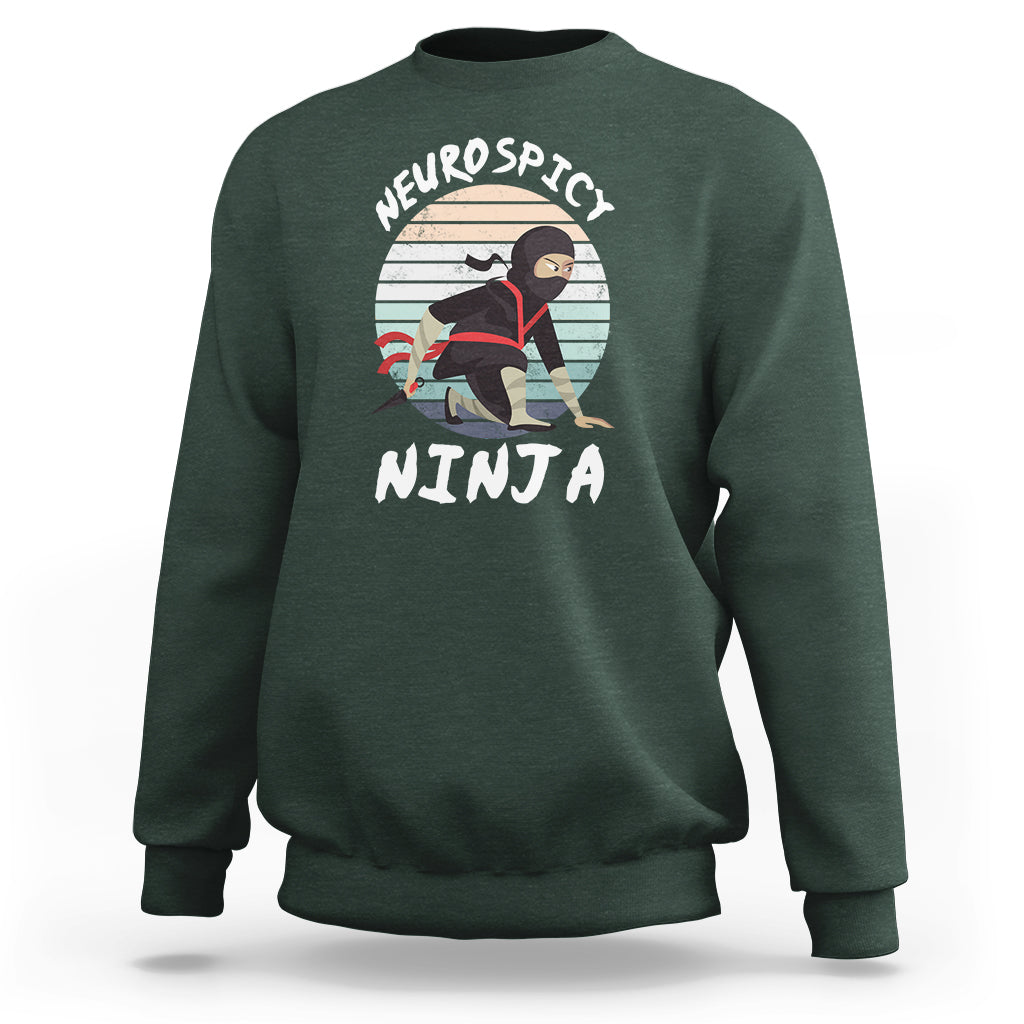 Neurodiversity Sweatshirt Neurospicy Ninja Autism ADHD ASD - Wonder Print Shop