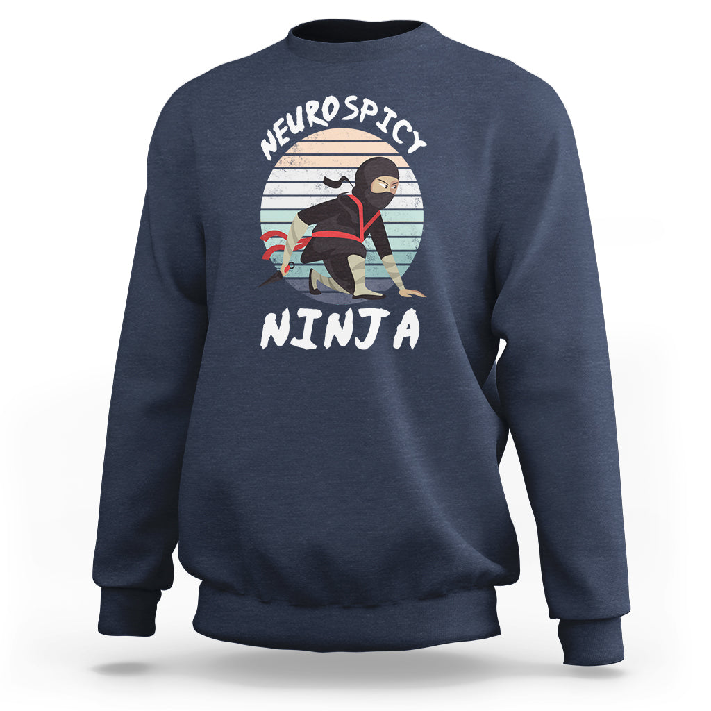 Neurodiversity Sweatshirt Neurospicy Ninja Autism ADHD ASD - Wonder Print Shop