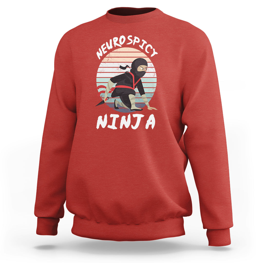 Neurodiversity Sweatshirt Neurospicy Ninja Autism ADHD ASD - Wonder Print Shop