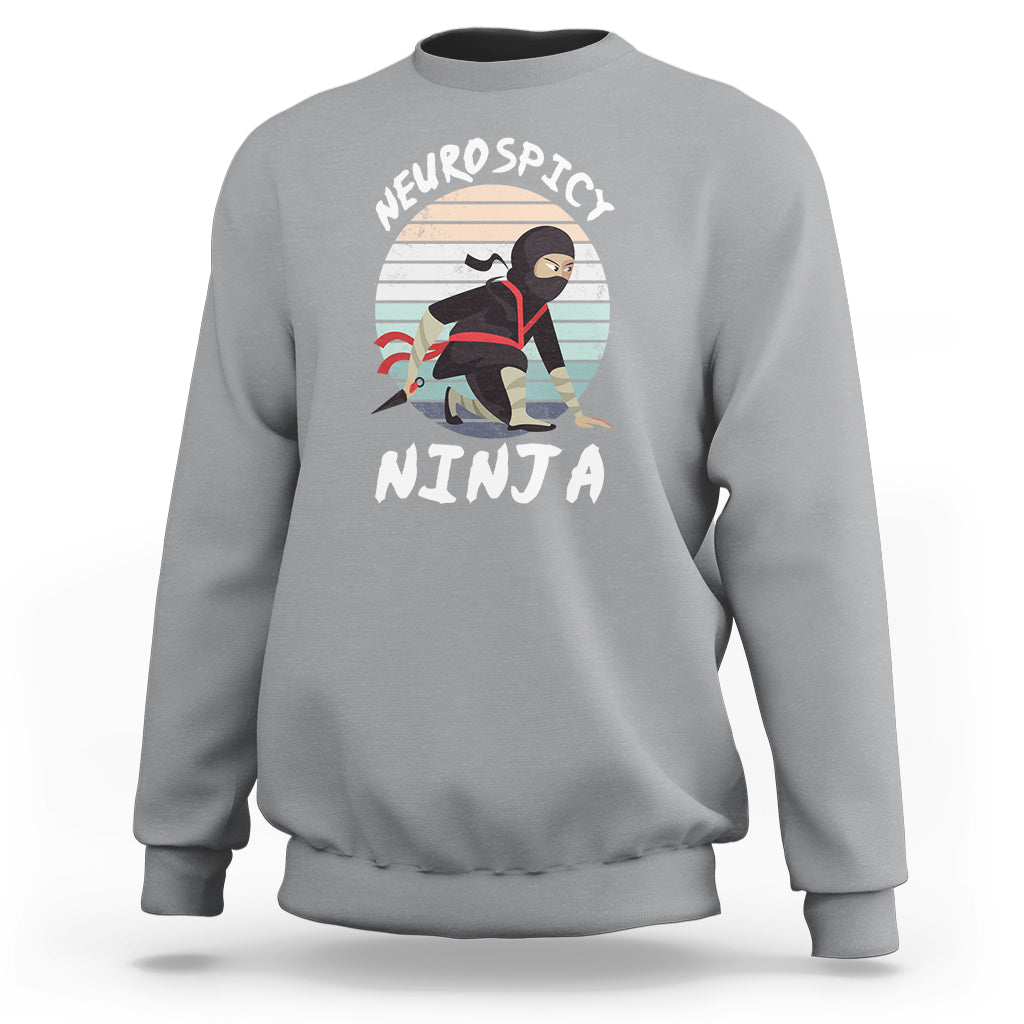 Neurodiversity Sweatshirt Neurospicy Ninja Autism ADHD ASD - Wonder Print Shop