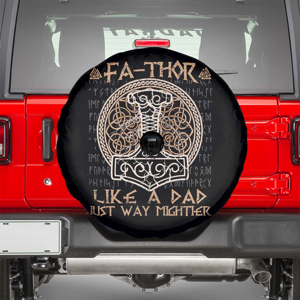Funny Viking Dad Spare Tire Cover Fathor Like A Dad Just Way Mightier