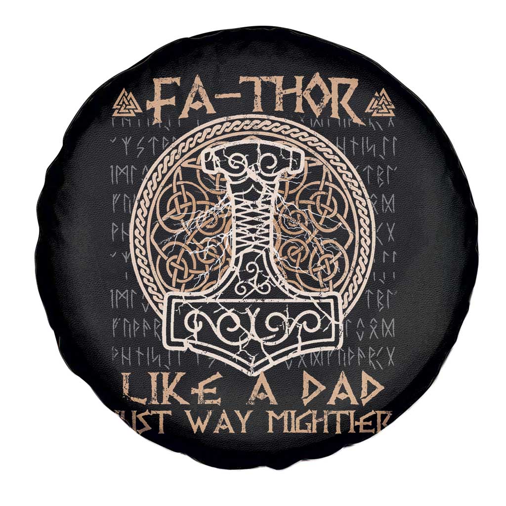Funny Viking Dad Spare Tire Cover Fathor Like A Dad Just Way Mightier