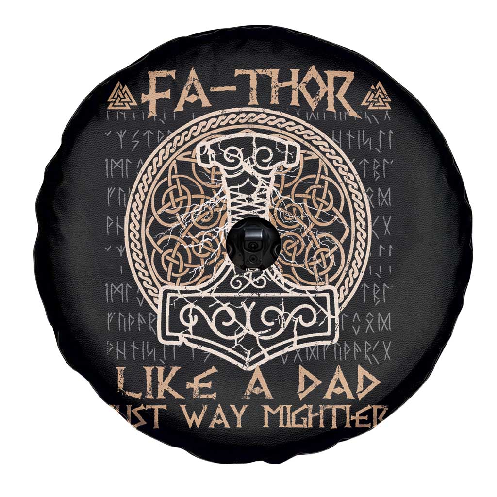 Funny Viking Dad Spare Tire Cover Fathor Like A Dad Just Way Mightier