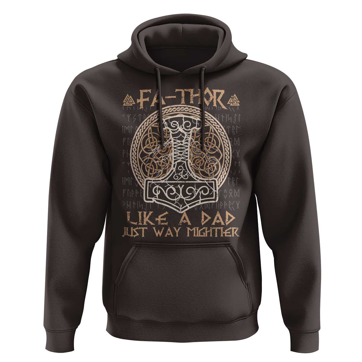 Funny Viking Dad Hoodie Fathor Like A Dad Just Way Mightier