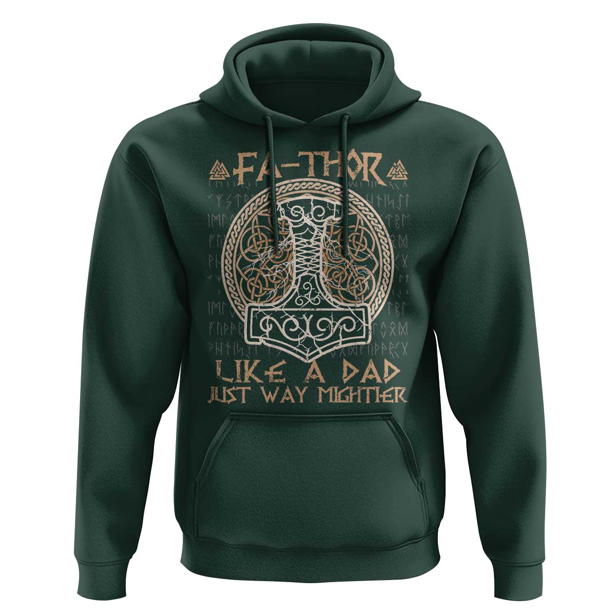 Funny Viking Dad Hoodie Fathor Like A Dad Just Way Mightier