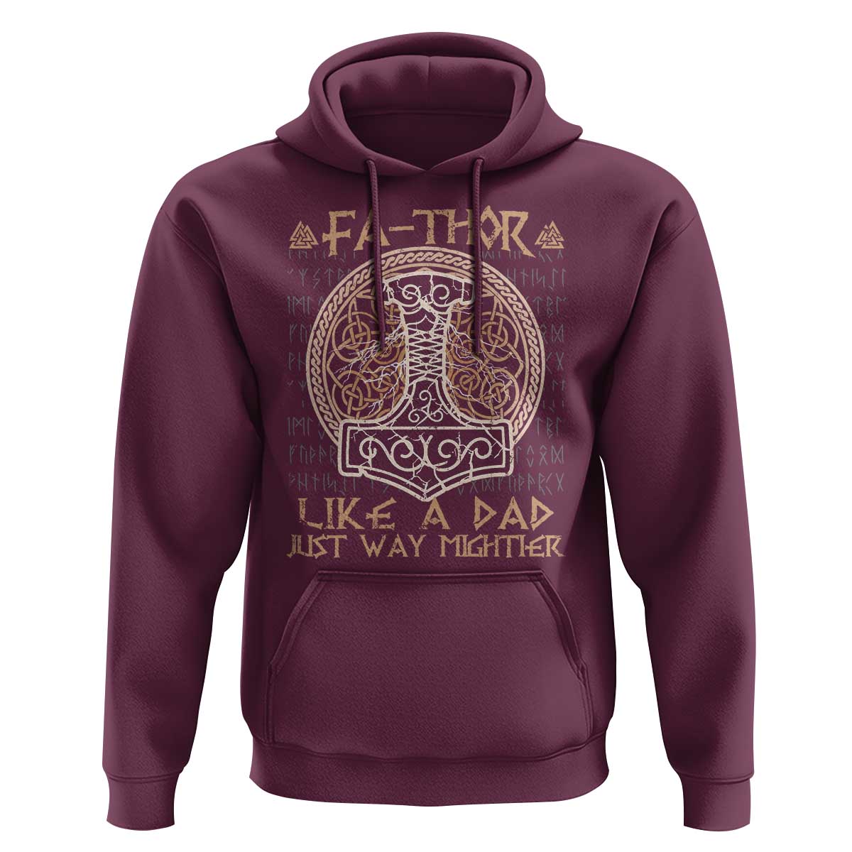 Funny Viking Dad Hoodie Fathor Like A Dad Just Way Mightier