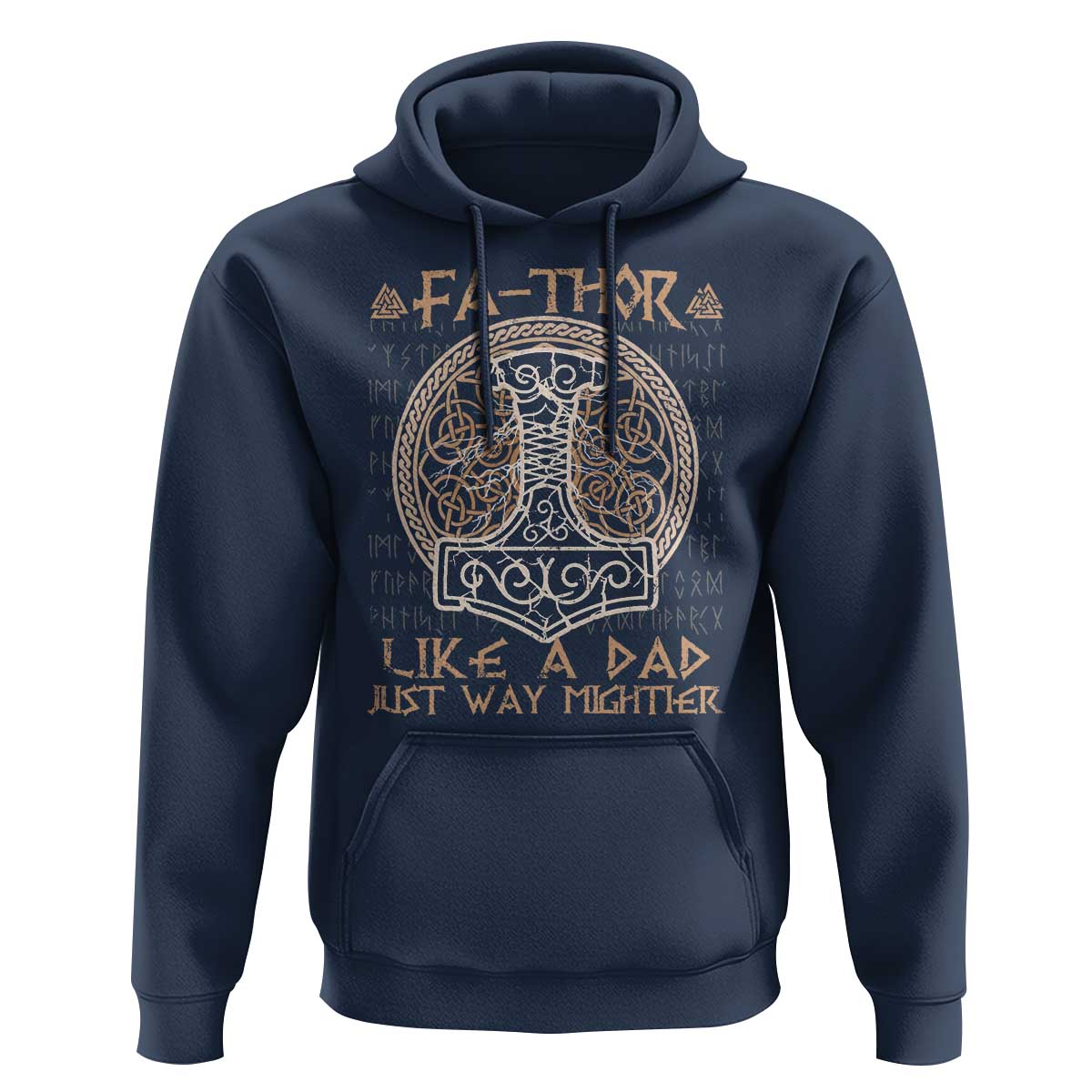 Funny Viking Dad Hoodie Fathor Like A Dad Just Way Mightier