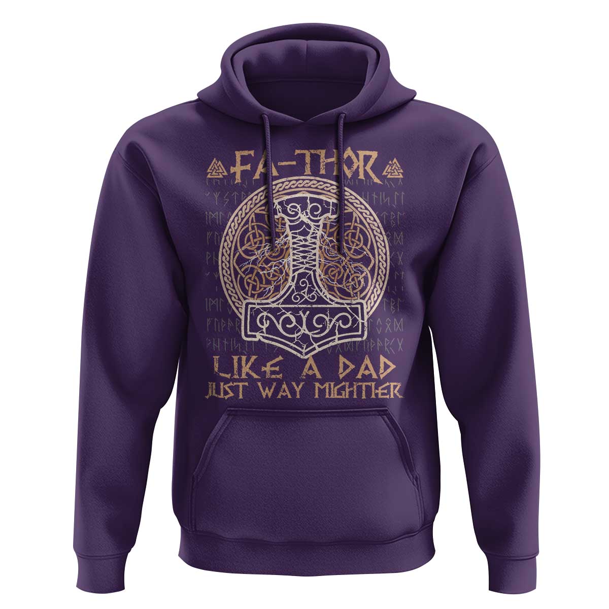 Funny Viking Dad Hoodie Fathor Like A Dad Just Way Mightier