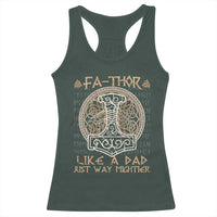 Funny Viking Dad Racerback Tank Top Fathor Like A Dad Just Way Mightier