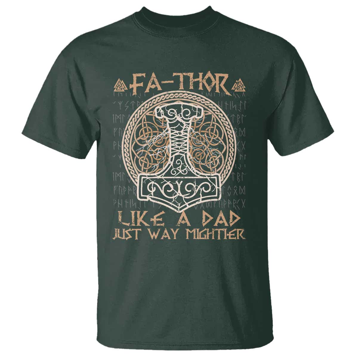 Funny Viking Dad T Shirt Fathor Like A Dad Just Way Mightier