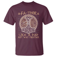 Funny Viking Dad T Shirt Fathor Like A Dad Just Way Mightier