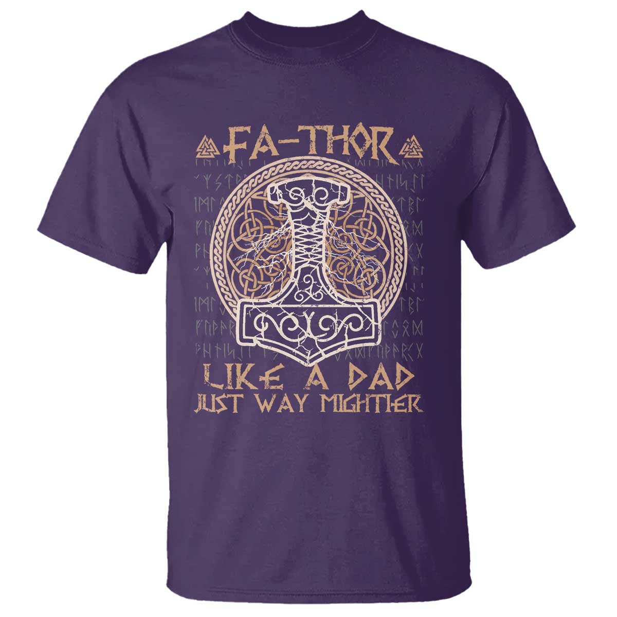 Funny Viking Dad T Shirt Fathor Like A Dad Just Way Mightier