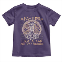 Funny Viking Dad Toddler T Shirt Fathor Like A Dad Just Way Mightier