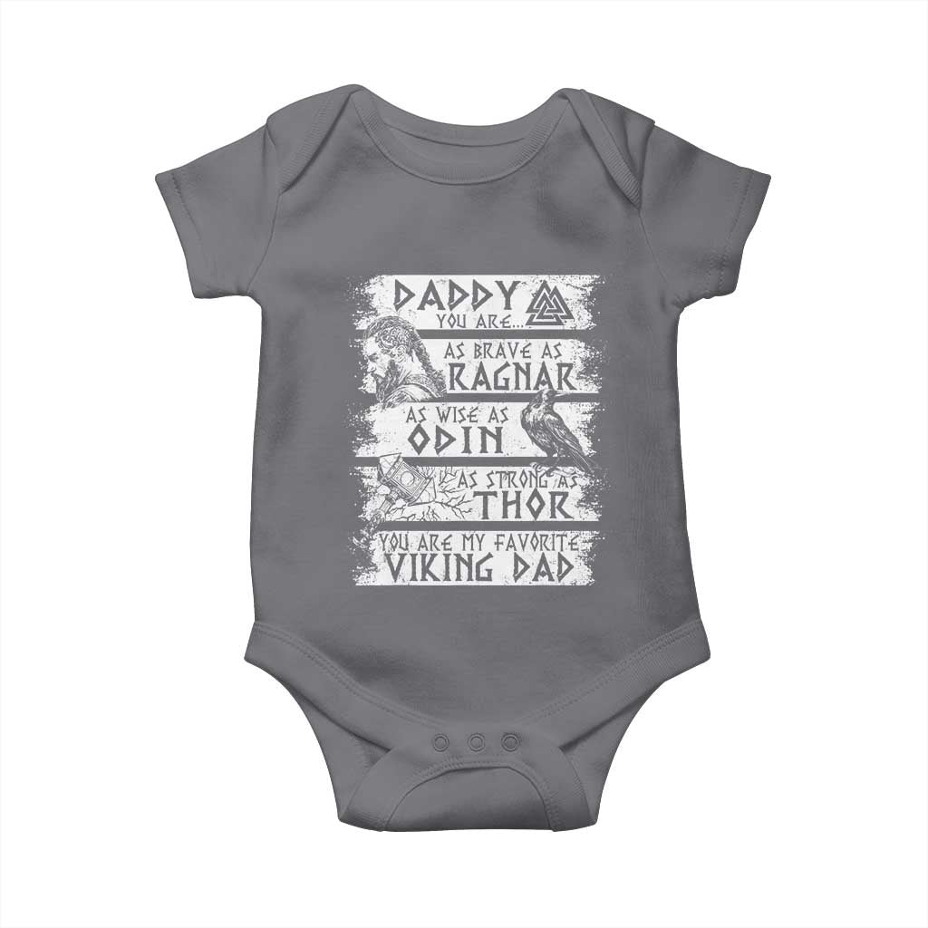 Viking Dad Baby Onesie As Brave As Ragnar As Wise As Odin As Strong As Thor