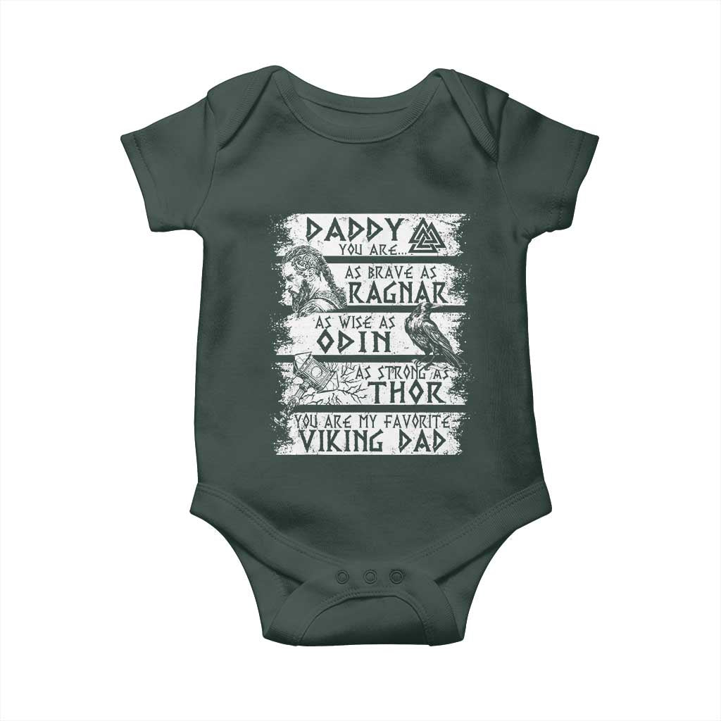 Viking Dad Baby Onesie As Brave As Ragnar As Wise As Odin As Strong As Thor