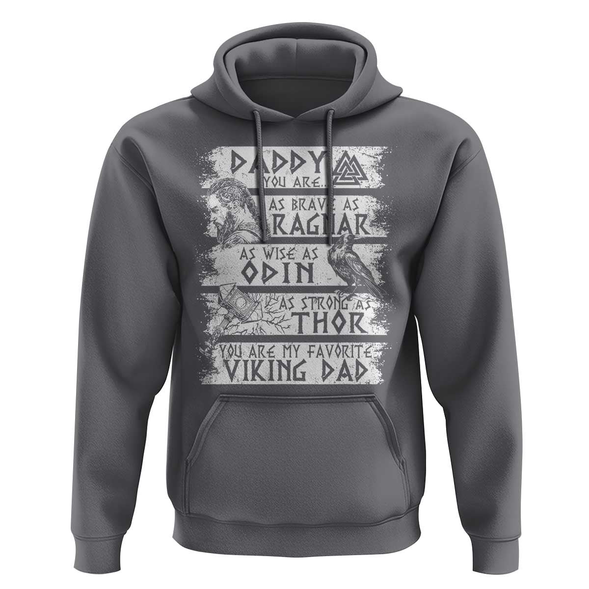 Viking Dad Hoodie As Brave As Ragnar As Wise As Odin As Strong As Thor