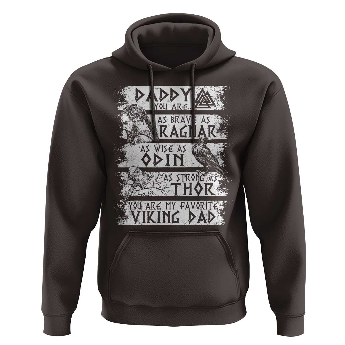 Viking Dad Hoodie As Brave As Ragnar As Wise As Odin As Strong As Thor