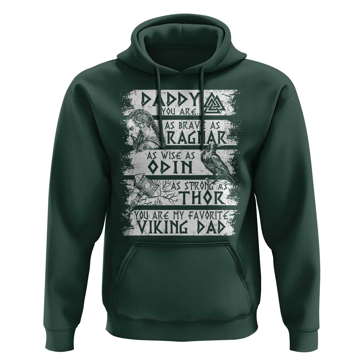 Viking Dad Hoodie As Brave As Ragnar As Wise As Odin As Strong As Thor