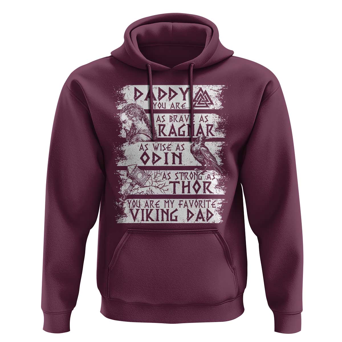 Viking Dad Hoodie As Brave As Ragnar As Wise As Odin As Strong As Thor
