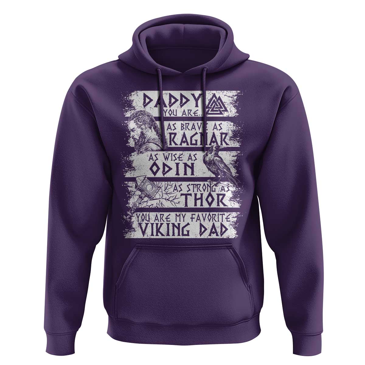 Viking Dad Hoodie As Brave As Ragnar As Wise As Odin As Strong As Thor