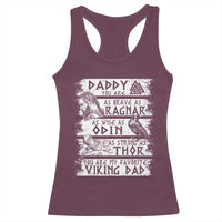 Viking Dad Racerback Tank Top As Brave As Ragnar As Wise As Odin As Strong As Thor