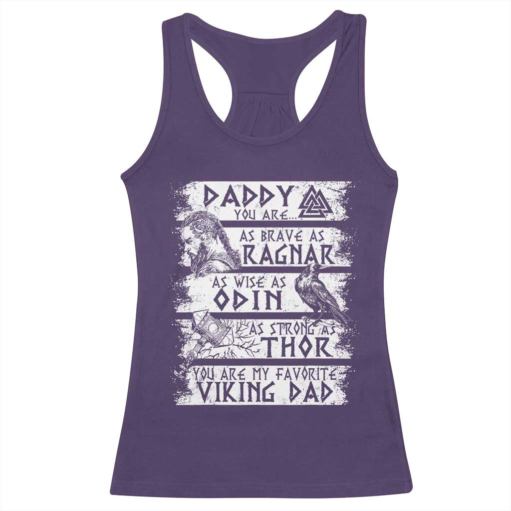 Viking Dad Racerback Tank Top As Brave As Ragnar As Wise As Odin As Strong As Thor