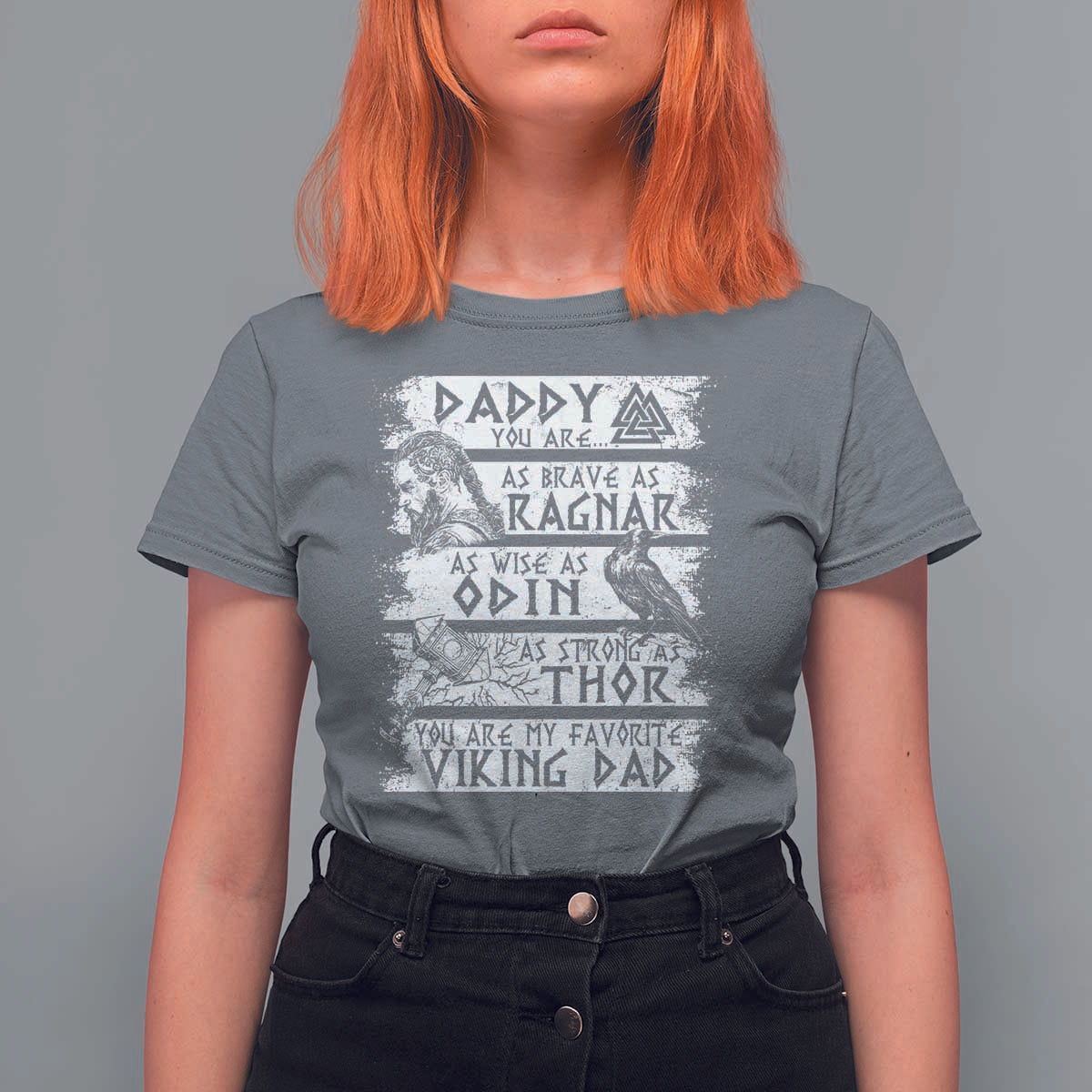 Viking Dad T Shirt For Women As Brave As Ragnar As Wise As Odin As Strong As Thor
