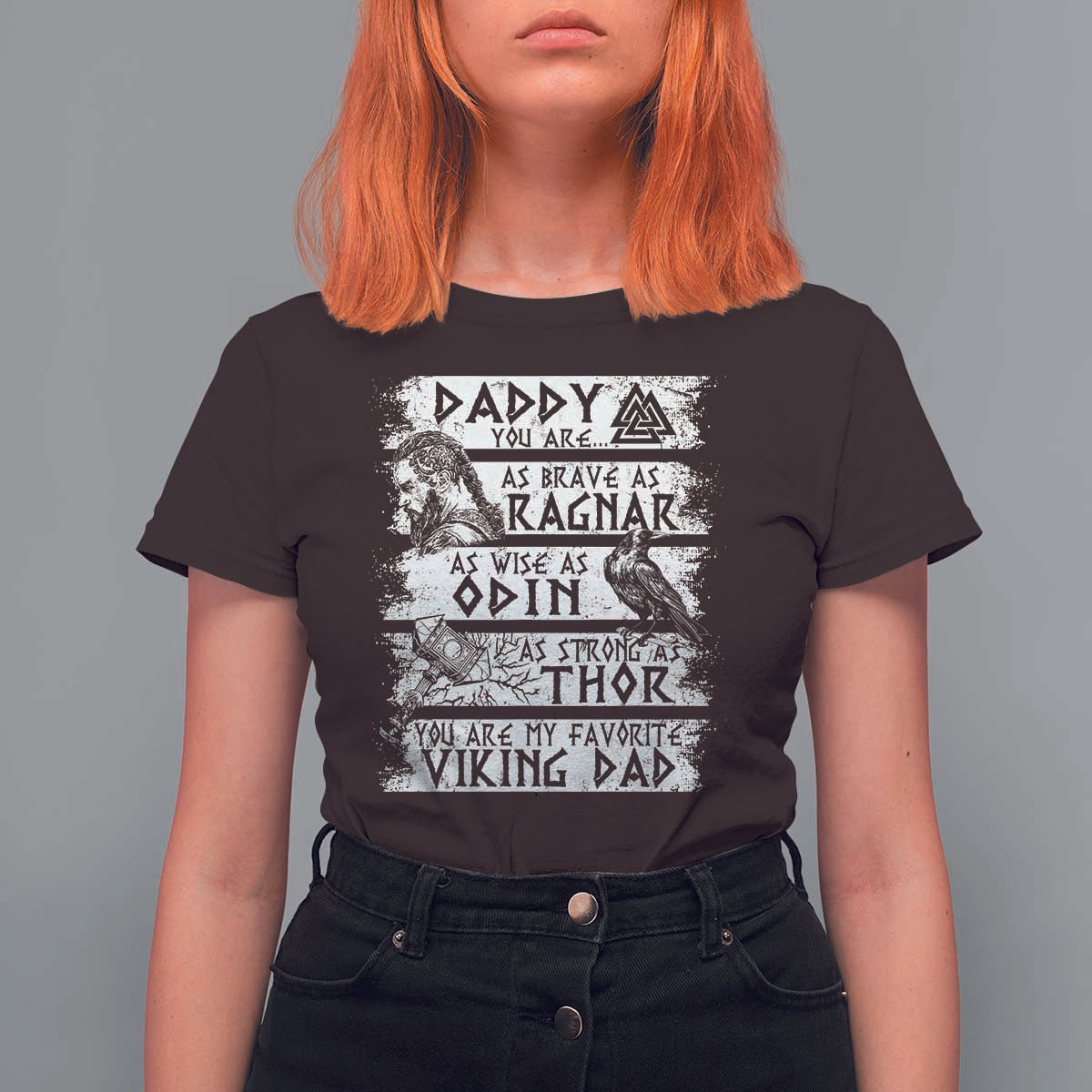 Viking Dad T Shirt For Women As Brave As Ragnar As Wise As Odin As Strong As Thor